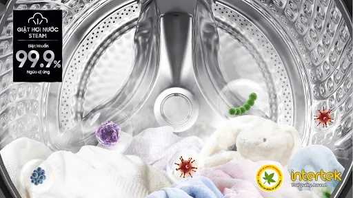 Hygiene Steam diệt khuẩn 99.9% và loại bỏ chất gây dị ứng